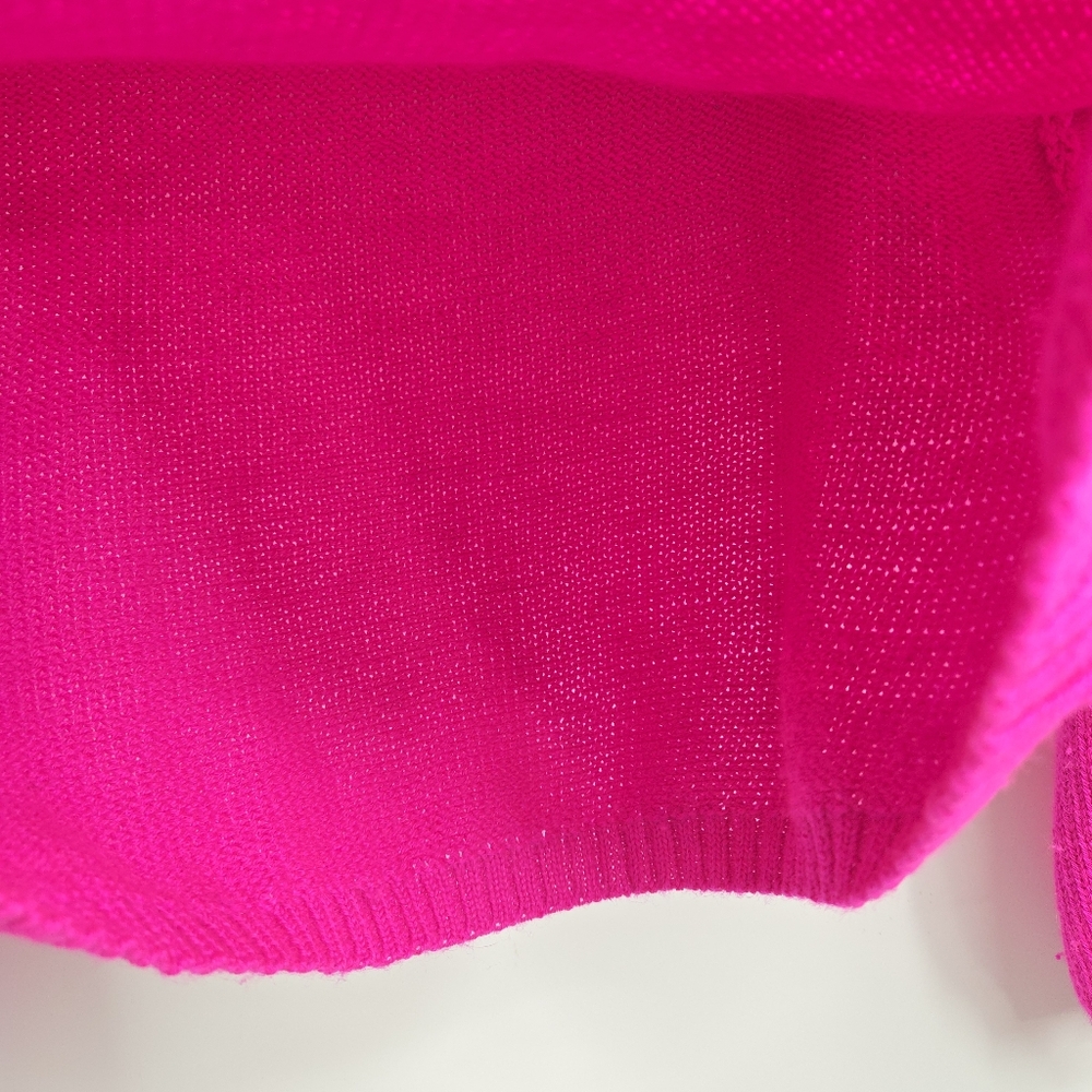 NELL Alpaca Sweater Hot Pink Off Shoulder - Picture 11 of 12